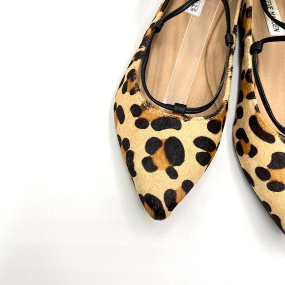 Steve Madden Womens Size 8.5 Leopard Cheetah Animal Print Ballet Flats Shoes - Picture 4 of 12